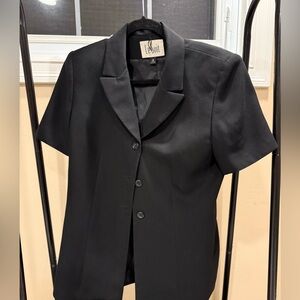 Le Suit Women's Classic Black Short Sleeve Blazer